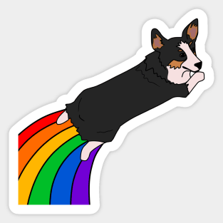 Rainbow Corgi Sticker